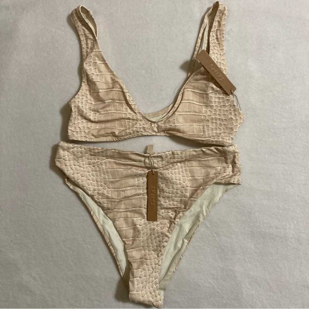 SKIMS Crocodile Print Bikini SET! S
